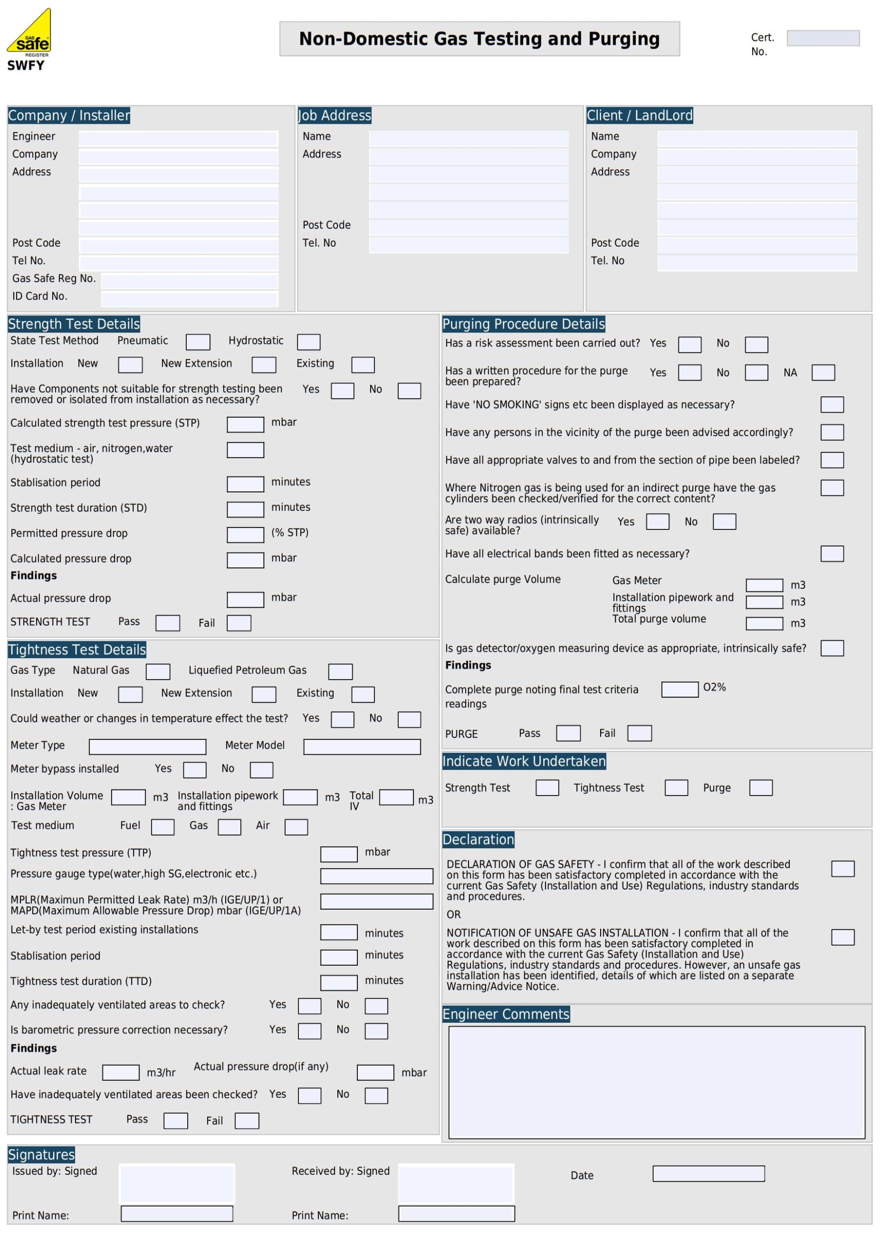 Sample image of the legionella risk assessment template