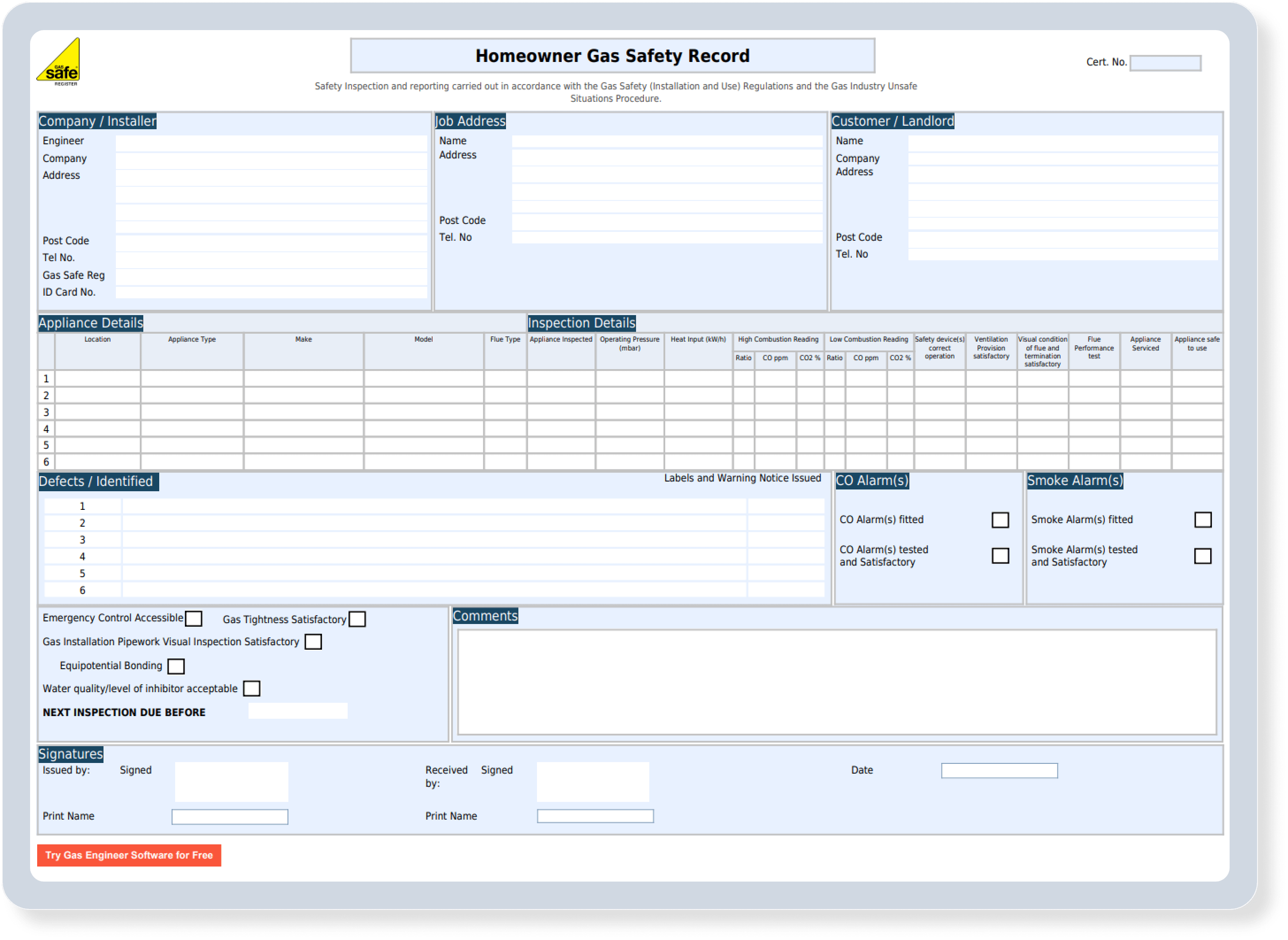 Sample image of the legionella risk assessment template